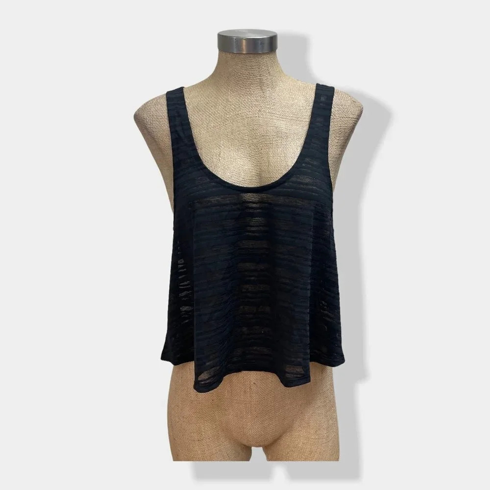 ONZIE One Size Black Cross Back Tank‎